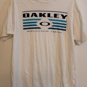 Oakley White and Blue Graphic Tee
